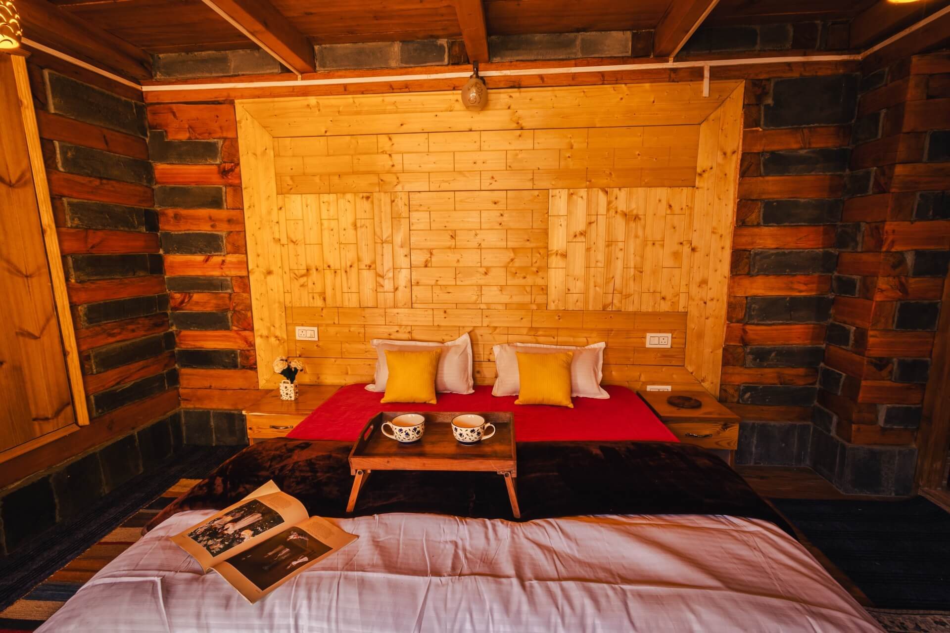 Twilight Room — kath-kuni stone and timber room